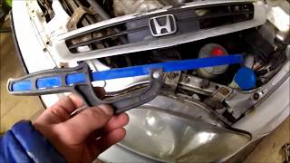 Тюнинг решетки радиатора(установка сетки) Honda Civic.