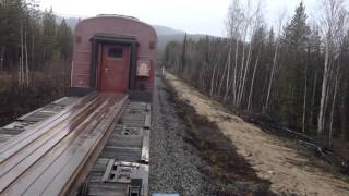 Поездка на платформе нагрузочного поезда СПМ-18 по Окт. жд.