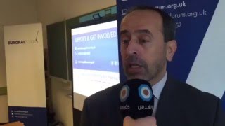 زاهر بيراوي، رئيس منتدى التواصل الأوروبي الفلسطيني خلال دورة تأهيلية للشباب الفلسطيني في هولندا