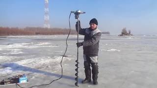 Электроледобур своими руками- просто, надежно и реально.  Р. Зея 22. 03. 2018
