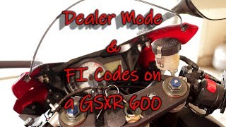 Dealer Mode & FI Codes on a GSXR 600