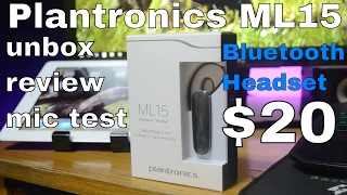 Plantronics ML15 bluetooth headset review, unboxing & mic test