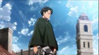 Attack on Titan Dub Clip - Levi, Hanji and Petra