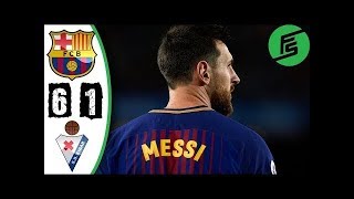 اهداف مباراة برشلونة و ايبار 6_1 تعليق عربى HD