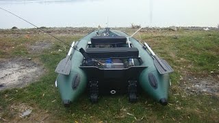Транцевые колеса на ПВХ лодке. Финальная установка / Transom wheels on PVC boat. Final installation