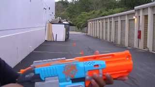 Nerf Zombie Strike Sledgefire Firing Test