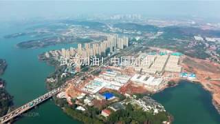 Drone view China Container Hospital Building - 10 days Flat Pack Container House WELLCAMP