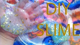Как сделать лизуна своими руками.Космический лизун.Прозрачный лизун.GALAXY SLIME