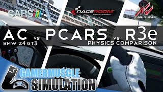PROJECT CARS Vs AC VS R3E which has the best physics ? - GamerMuscle Simulation