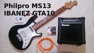 Ibanez GTA10 комбоусилитель для электрогитары. Обзор. Phil Pro MS13