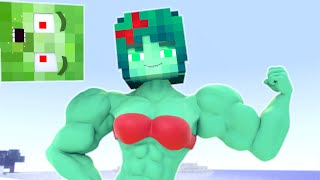 Minecraft Life of MUSCULAR Zomma  ZomBo & | Muscular girl | Minecraft Animation