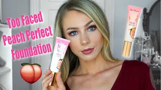 MATTE FOUNDATION ON DRY SKIN? Too Faced Peach Perfect Foundation Review & Wear Test ?