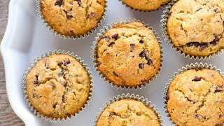 Easy Banana Muffins Recipe with Chocolate Chips