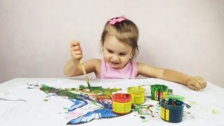ПАЛЬЧИКОВЫЕ КРАСКИ для малышей!!! Рисуем на футболке!:)