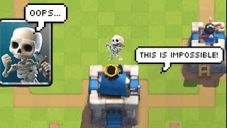 Can You Activate King Tower With 1 Skeleton? | Clash Royale Funny Moments & Glitches Montage #4