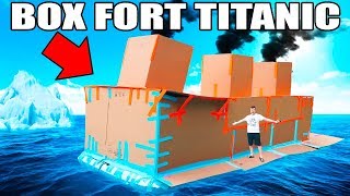 BOX FORT TITANIC!! ??  FLOATING BOX FORT CHALLENGE