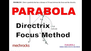 ENGINEERING DRAWING |CONSTRUCTION OF PARABOLA |GENERAL METHOD