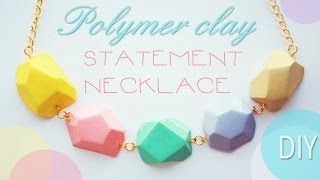 polymer clay STATEMENT NECKLACE - tutorial
