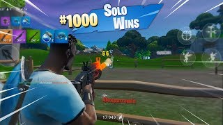 My 1000th SOLO WIN on Fortnite MOBILE!
