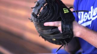 A.J. Ellis and his A2000 1790 Mitt