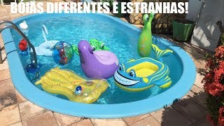 AS BÓIAS MAIS DIFERENTES E ESTRANHAS DA LOJA DE PISCINA!