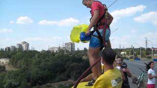 Мой прыжок с арочного моста в Запорожье ( высота 42м ).
