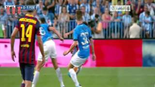Neymar Vs Malaga 2013 ● Individual Highlights ●  Skills Show  ● Away 25 08 2013