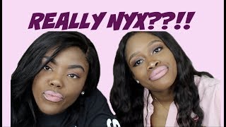 NYX Matte Lipstick Swatch on Brown Skin | 35 Colors | WOC
