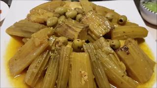 Tajine de poulet aux cardons kharchouf طاجين الخرشوف بالدجاج