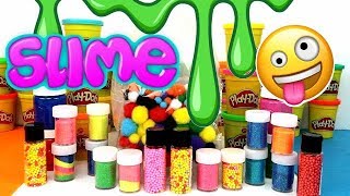 Huevo Sorpresa Gigante MEZCLANDO SLIME con cosas RANDOM - Eres genial con Eva y Lina