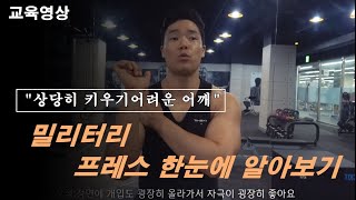 상당히 키우기어려운 어깨 I밀리터리 프레스 꿀팁/교육영상. 한눈에 알아보기
