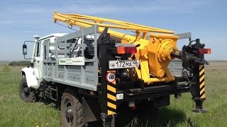 Геомаш: Бурение на бурильно-крановой машине БКМ, производства Геомаш.