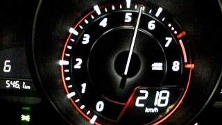 Mazda 3 2014 Skyactive-G 165 - acceleration 0-220 km/h and more dynamic tests