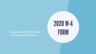 New 2020 Form W-4 | TaxBandits