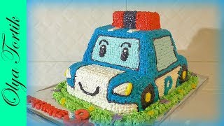 ТОРТ МАШИНКА Торт Робокар Поли из крема Cake Robocar Poli 3д торты для детей