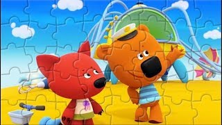 Пазлы Ми-ми-мишки. Кеша и Лисичка. Puzzle Mi-mi-mishki Video Game