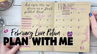 February 2020 Love Potion | Kraft Bullet Journal Plan With Me