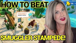 SMUGGLERS STAMPEDE! Banana Lagoon Challenge #1 | Donkey Kong Adventure DLC