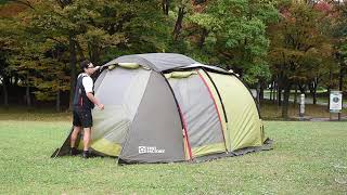 Tentfactory（テントファクトリー）トンネル2ルームテント 用ルーフの取り付け方法