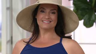 Denim & Co. Beach Swim Top with Criss Cross Back on QVC