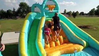 Backyard Fun!!!  Little Tikes Pool and Slide!