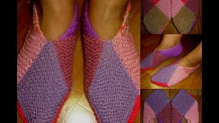 Мастер-класс по вязанию тапочек из квадратов