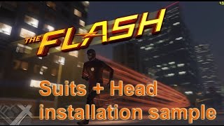 GTA V - The Flash mod - Suit + Head setup sample