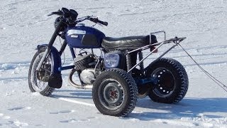 Зимний дрифт 2014. Трицикл на базе ИЖ-Юпитер./Winter Drift 2014. Tricycle based on IL-Jupiter.