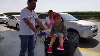 Abu Dhabi Airport- Mamta Sachdeva family travel to India