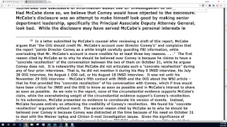 LIVESTREAM: Mccabe leaks- Analysis of the OIG Report