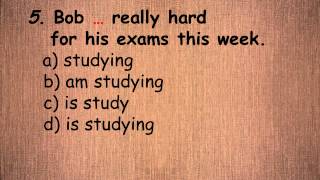 English grammar test 2 - PRESENT CONTINUOUS