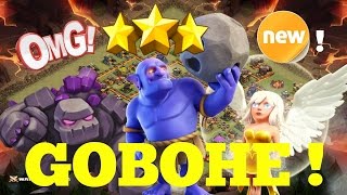 OMG!! NEW ATTACK STRATEGY WITH GOBOHE (Golem, Bowler, Healer) IN CLASH OF CLANS !!