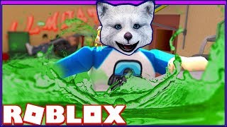 ?МАРСИК спасается от НАВОДНЕНИЯ В РОБЛОКС FLOOD ESCAPE   Наводнение в ROBLOX ПО РУССКИ