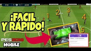 COMO HACER el "PASA Y SIGUE" ?| TUTORIAL | PES 2019(Android/Ios)